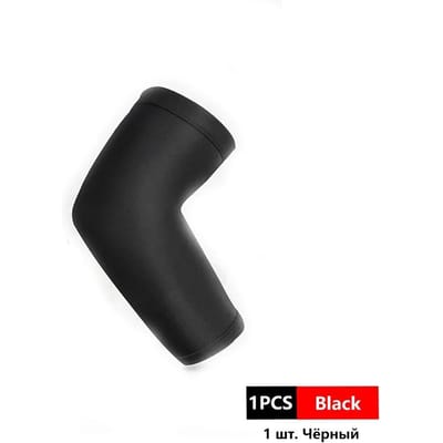 Loogdeel 1 pièce Genouillères de sport élastiques Ventilation Pression Silicone Antidérapant Protège-bras Basketball Tennis Équipement de protection Qualité professionnelle M noir