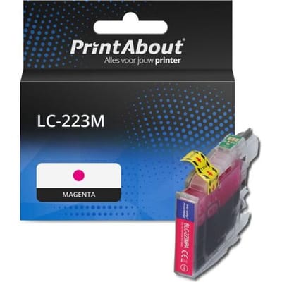 PrintAbout Inktcartridge LC-223M Magenta geschikt voor Brother