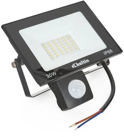 Keltin LED schijnwerper - 30W - Bewegingssensor - Koud wit 6500K - IP66 - Aluminium