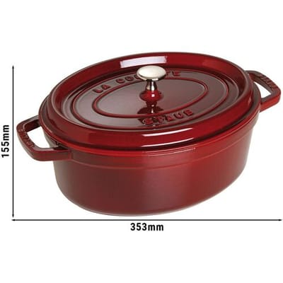 STAUB LA COCOTTE - Kookpot - Ovaal - 290mm - Gietijzer - Grenadine rood