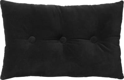 Dutch Decor VALERIE - Sierkussen 40x60 cm - velvet - met knopen - Raven - zwart - Inclusief binnenkussen - Luxe kussens voor woonkamer & bank