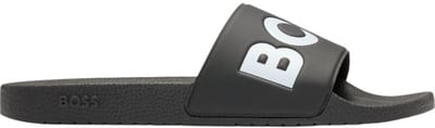 Hugo Boss heren BOSS slippers contrast logo zwart II