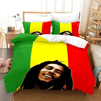 Bob Marley Dekbedovertreksets Muzieklegendes Jamaica Zanger Comfortabele Spreien Queen King Size Beddengoedsets Slaapkamerdecoratie EU SuperKing 260x220