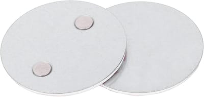 Magnetische Montagepads - Alarm Bevestiging - Veiligheid Installeren - Boorvrije Installatie - 7cm Diameter - Zilverkleurig