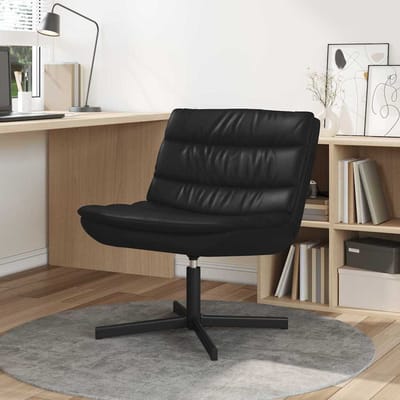 vidaXL - Draaistoel - Zwart - 63 - x - 75 - x - 76 - cm - Kunstleer