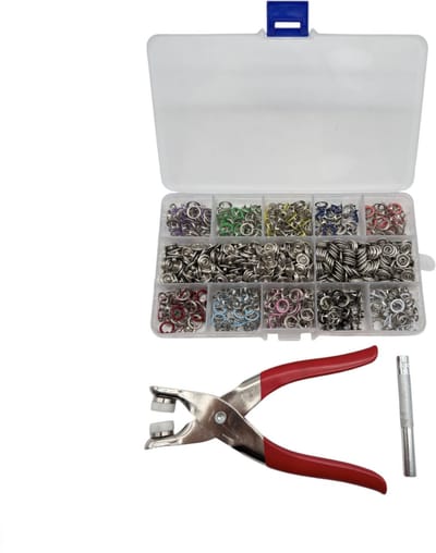 Somstyle Complete Drukknopen Set Met Tang - 200 Sets - Druktang - Naaien - Multicolor