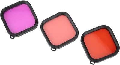Diving Lens Filter Set voor Onderwaterfotografie, Lichtrood en Paarse Filters, Kleurherstel voor Snorkelen en Duiken in Zee- en Zoetwater, Eenvoudig te Installeren en Verliesbestendig