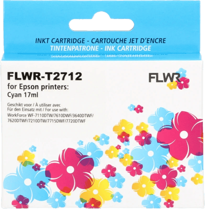FLWR - Inktcartridge / 27XL Cyaan - Geschikt voor Epson