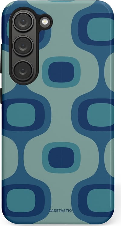 Casetastic Hoesje Geschikt voor Samsung S23 - Stijlvolle Beschermende Duo-layer Case - Vintage Flow