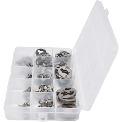 400 stuks E-clip borgring 604 roestvrij staal assortimentsset kit voor lager