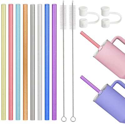 Solidchoice - Herbruikbare Drinkrietjes - Bubble Tea Rietjes - Milieuvriendelijk en Veilig - 8 Kleuren - BPA-vrij - Voor Diverse Dranken