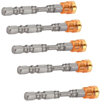 Allecto - Schroevendraaier Bits Set - 5-delige Set S2 Staal - Magnetische PH2 Koppen - 1/4 Schacht - Geschikt voor Gipsplaten - Perfect voor Klusse...