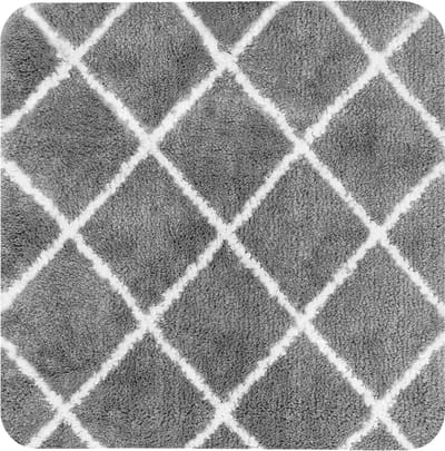Dutch House Bidetmat Menton - Bidetmat 60x60cm - Grijs - Antislip - Badmatten - Anti Slip Douchemat - Badkamer Mat - Snel Absorberend - Snel Drogende Badmat - Bidetmat - WC mat - Toiletmat voor hangend toilet