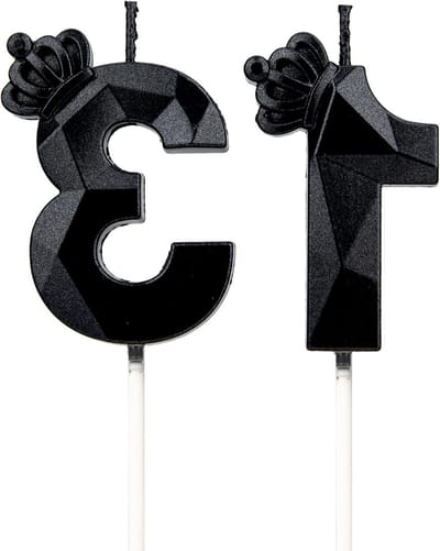 Verjaardagskaarsen met Figuren en Kroon, 3D Kaarsen voor Taarten en Feestdecoratie, Kinderen en Volwassenen, Bruiloften en Bedrijfsevenementen