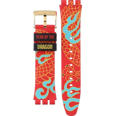 Swatch Irony - Chrono New - YV AYVZ100 Dragon in motion Horlogeband