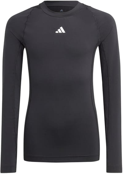 adidas T-shirt Kinderen Techfit Aeroready Long Sleeve Tee Zwart - Maat 116cm