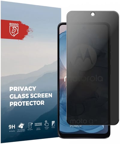 Rosso Privacy Screen Protector Geschikt voor de Motorola Moto G24 Power - 9H Gehard Glas - Case Friendly Tempered Glass - Eenvoudige Installatie