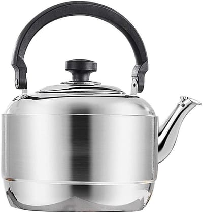 Waterketel Fluitketel - Kookplaat Waterkoker - Thee Zetten - Roestvrij Staal - 7 Liter - Zilver