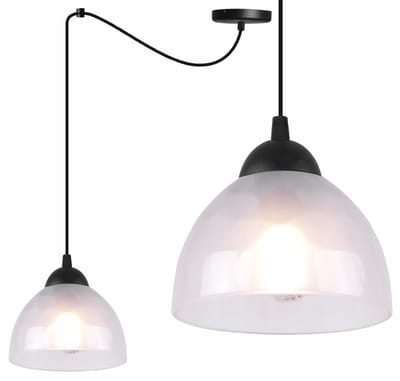 Hanglamp Loft Zwart Melkglas E27 - Stijlvolle Verlichting voor Woonkamer