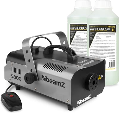 BeamZ S900 rookmachine met 2 liter rookvloeistof en afstandsbediening - 900W