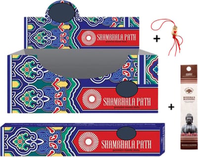 2 pakjes met 15 gram - Masala - Wierook - Wierookstokjes - Incense sticks - Shambhala Path + 5 Mini Wierookstokjes + Gelukspoppetje