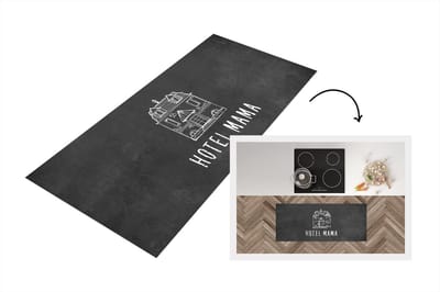 Keukenloper - Loper keuken - Spreuken - Quotes - Hotel mama - Moeder - 120x50 cm - Keukenloper vinyl