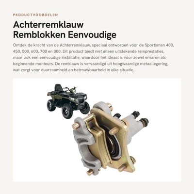 Dailygoods- Achterremklauw Eenvoudige Installatie - Remblokken - Remklauwmontage - Metaallegering - Verbeterde Remprestaties - Hoge Kwaliteit - Remklauw