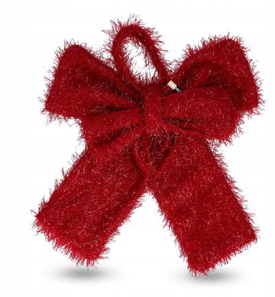 Grote rode kerststrik 40x33 cm - Decoratie voor boom, deur en cadeau