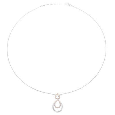 Orphelia 'Amber' Dames 925 Sterling Zilveren Ketting met Hangertje - Zilver ZH-7092