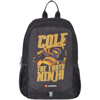 LEGO Ninjago Kids M Backpack, voor een jongen, Zwart, Rugzak, maat: One size