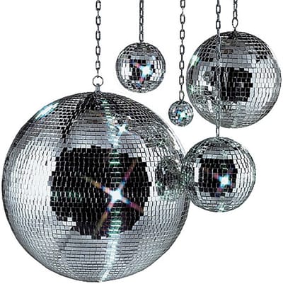 Qtx MB-20 spiegelbol helder glas met een diameter van 20cm doorsnede