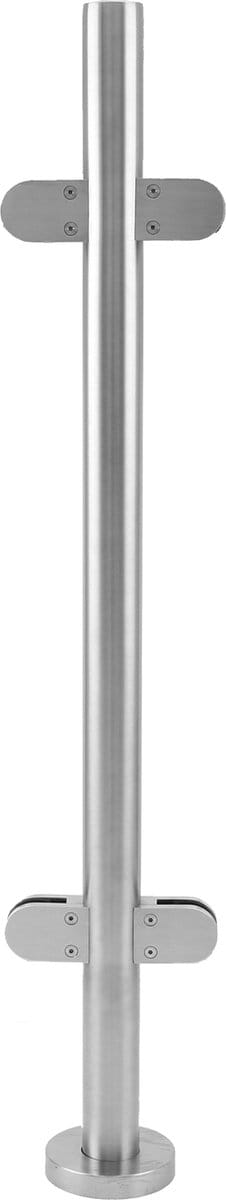 Tussenbaluster - roestvrij staal - 110cm - met d-glasklemmen