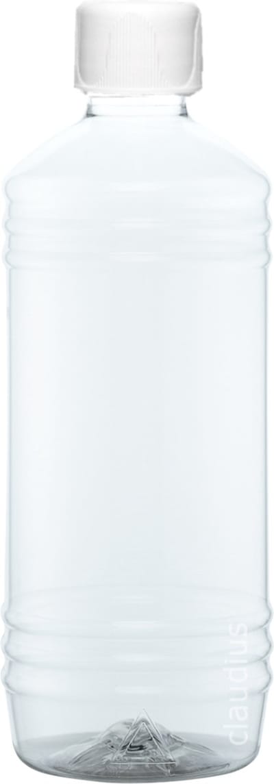 Lege Plastic Fles 500 ml PET transparant - met witte dop - set van 10 stuks - Navulbaar - Leeg