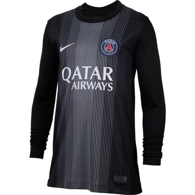 Nike T-shirt PSG Goalkeeper Stadium 2025/26 Zwart - Maat M