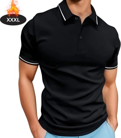 Livano Poloshirt Heren - T-Shirt Heren - Shirt - Overhemd - Polo Shirt - Zwart - XXXL