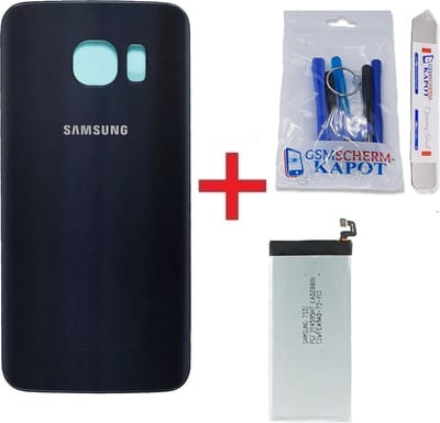 Achterkant + Batterij Geschikt voor Samsung Galaxy S6 – Premium – Blauw