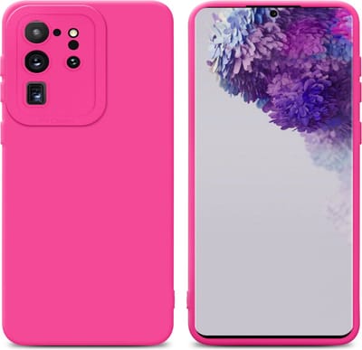 Cadorabo Hoesje geschikt voor Samsung Galaxy S20 ULTRA in FLUID HOTPINK - Beschermhoes gemaakt van flexibel TPU silicone Cover Fluid Case