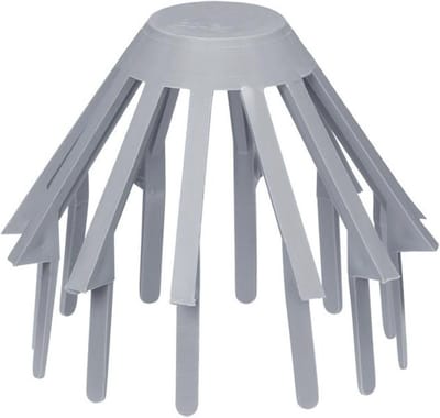 Bladvanger van PVC-kunststof 85-100mm grijs voor dakgoten