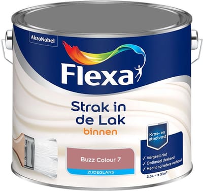 Flexa - Strak In De Lak Binnenlak Zijdeglans - Buzz Colour 7 - Mengverf - 2,5 L