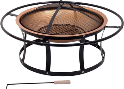 Vuurschaal Tuin - Buitenhaard Terras - Gezellige Avonden - Hittebestendige Coating - 60 cm Diameter - Zwart