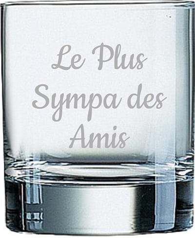 Whiskeyglas gegraveerd - 20cl - Le Plus Sympa des Amis