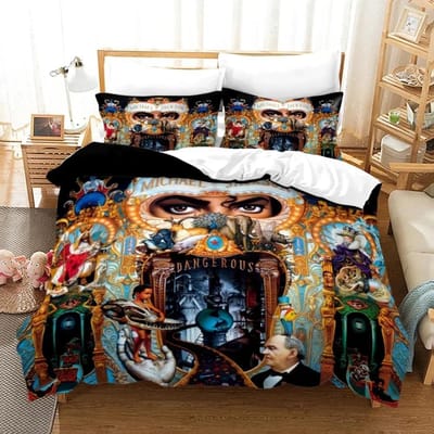 3D Print Michael Jackson Beddengoed Set Dekbedovertrek Bedset Dekbedovertrek Kussensloop Dekbed King Queen Size Jongens Volwassenen Beddengoed Set US Full 200x230cm