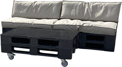 Alpac Loungeset - Palletbank - Pallet Loungeset - 240 x 96 x 80 cm - Duurzaam - Exclusief kussens