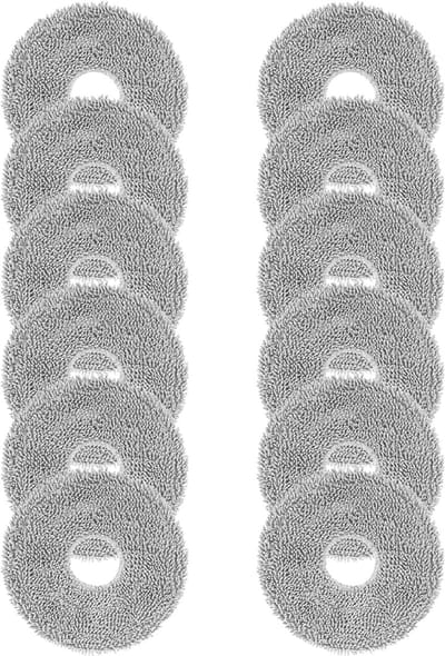 Dailygoods- Wisdoeken 12 Stuks - Herbruikbare Microvezel - Compatibel met Dreame X50/X40/L20 Ultra - Xiaomi X20 Pro/Max - Wasbare Dweilpads - Universele Pasvorm