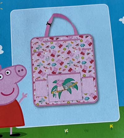 Auto organiser - peppa pig - roze car organiser - 45 cm x 50 cm