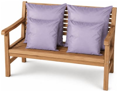 Anna Collection Bank/tuin kussens set - binnen/buiten - 4x stuks - lila paars - In 2 formaten