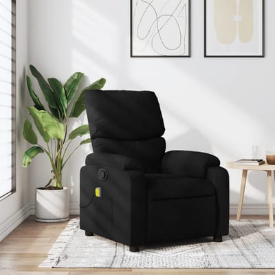 vidaXL - Massagestoel - met - zwarte - stof