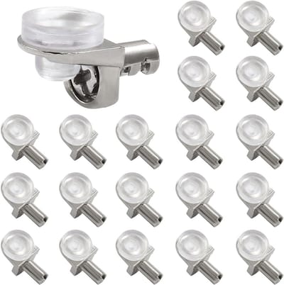 Plankhouders - Steunen - Planken Bevestigen - Stabiel Antislip Ontwerp - 20 Stuks - Zilver