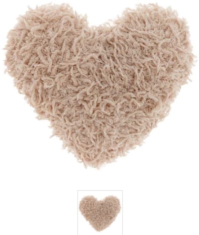 Kussen hart, Hart kussen, Sier kussen, Kussen, Kussen Romeo heart 45x45cm taupe