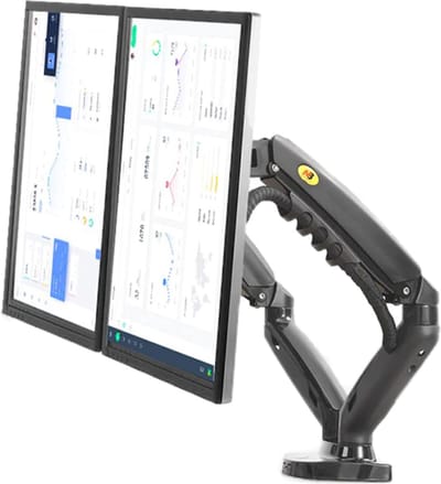 Bolture Monitor Arm 2 Schermen - Dubbele Monitor Arm Ergonomisch - Monitor Beugel met Gasveer - Inclusief 2 USB Kabels